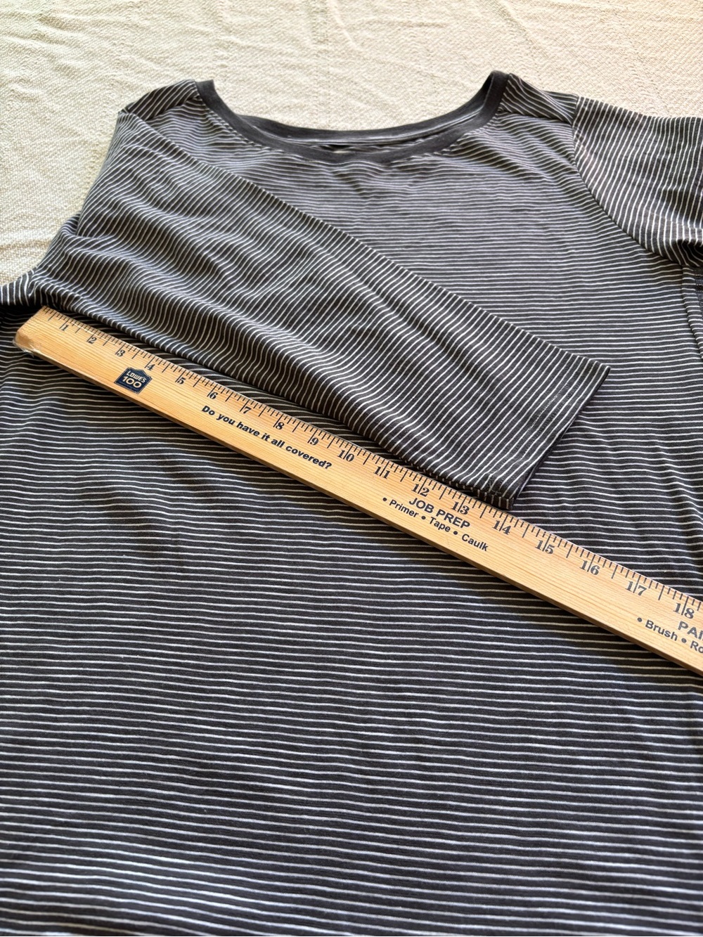 Pact Organic Cotton Striped 3/4 Sleeve Top Size L - Picture 7 of 11